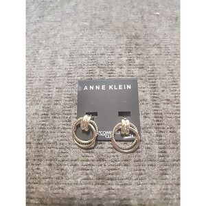Anne Klein gold-tone door‎ knocker earrings